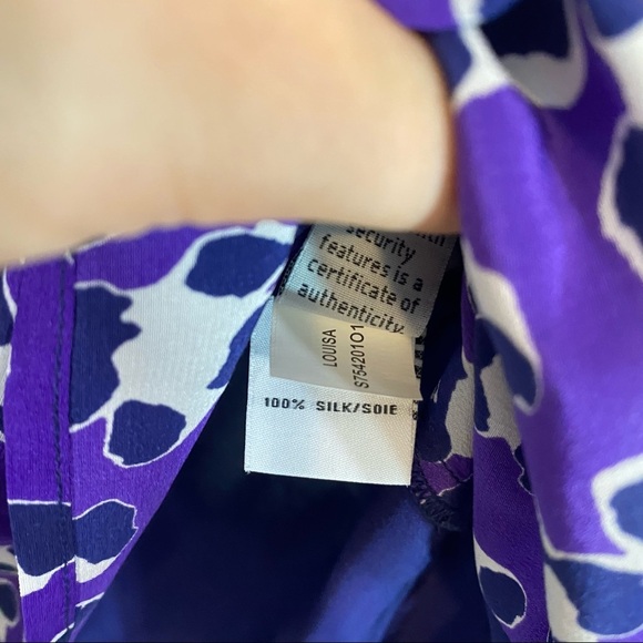 Diane Von Furstenburg Louisa Silk Top 2 - Picture 4 of 5